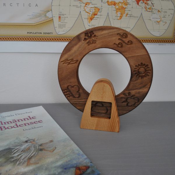 Wetteruhr von Oyuncak House, Nachhaltiges Spielzeug aus geöltem Holz, Montessori