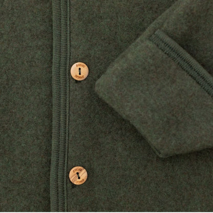 Woll-Fleece Baby-Overall mit Kapuze und Umschlägen an Armen und Beinen